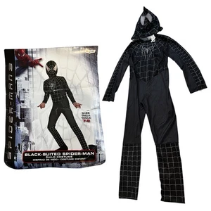Black Spiderman 3 Jumpsuit Venom Suit Cosplay Costume Halloween kids 7/8  Rare - Picture 1 of 6