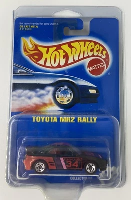 Hot Wheels 1991 Toyota MR2 Rally No. 233 5 Spk Wheels Blue Card - Image 1 of 4