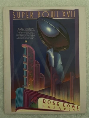 NFL Super Bowl XVII Official Program Dolphins vs Redskins 01/30/83 Pasadena CA - Image 1 of 4