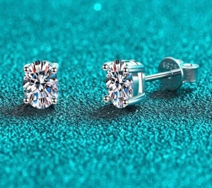 0.5ct Oval Cut Earrings Diamond Test Pass Lab-Created VVS1/D/Excellent - Picture 1 of 5