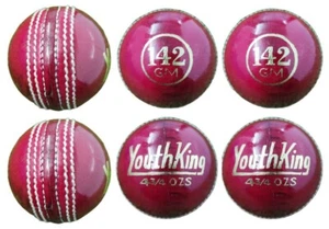 Red Pack Of 6 × 142g Cricket Ball , 4 Piece Balls Youth / Ladies Excellent... - Picture 1 of 12