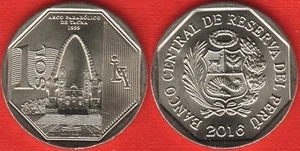 Peru 1 sol 2016 "Parabolic arc of Tacna" UNC - Picture 1 of 1