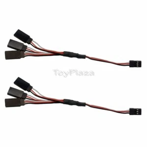 2PCS 30 core Soft Silicone Wire Cable 15cm three way Servo Y-line RC Airplane - Picture 1 of 2