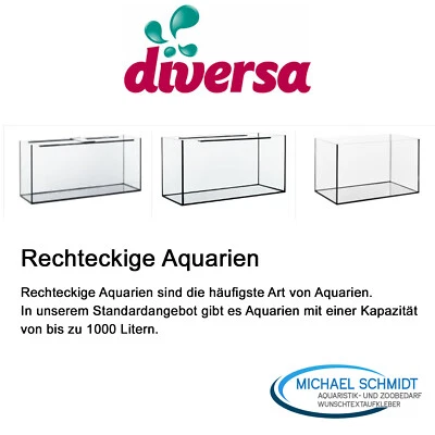 (ab 36,00€/Stk.) Aquarium Glas Terrarium rechteckig 12 Liter-960 Liter diversa