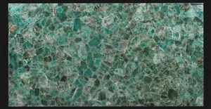 Marble Resin Coffee Table Top Green Fluorite Patio Table from Vintage Crafts - Picture 1 of 4