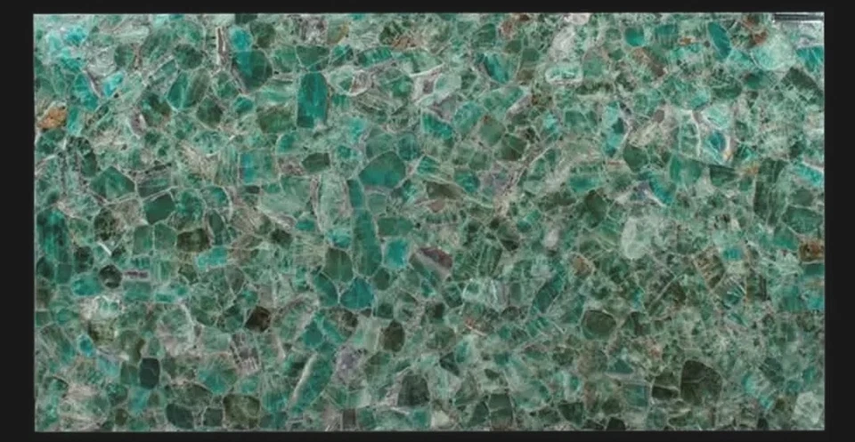 Marble Resin Coffee Table Top Green Fluorite Patio Table from Vintage Crafts - Image 1 of 4