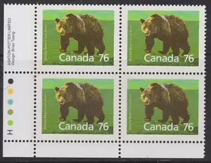 Canada 1989 #PB1178LL - Mammal Definitives 77¢ Grizzly Bear MNH - Picture 1 of 1