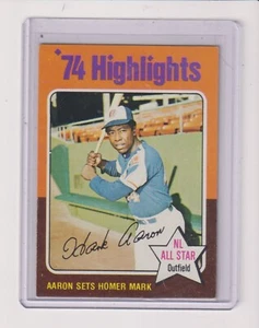 1975 TOPPS #1 HANK AARON HL IN EX CONDITION - ATLANTA BRAVES - Bild 1 von 1