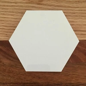 Hexagon Shaped Gloss White Acrylic Coasters for Personalising and Decorating - Picture 1 of 3