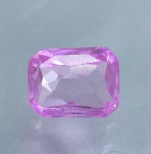 AAA+ 5.55 Ct Natural Burmese Pink Sapphire Emerald Cut Loose Gemstone Certified