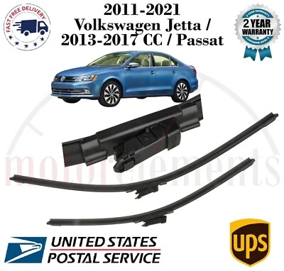 Juego de escobillas limpiaparabrisas delanteras Bosch para Volkswagen Jetta CC Passat 2011-2021 Foto 1 de 4