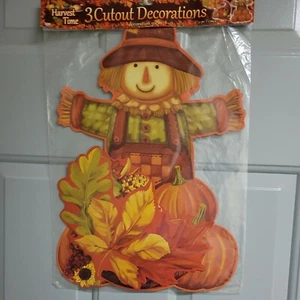 Harvest Time Scarecrow Cutout 3 Piece Set New! - Picture 1 of 8