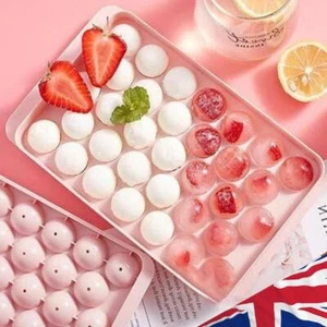 Ice Cube Tray with Scoop Ice Cube Mold Circle Ball Ice Trays for Chilled Drinks - Picture 1 of 7