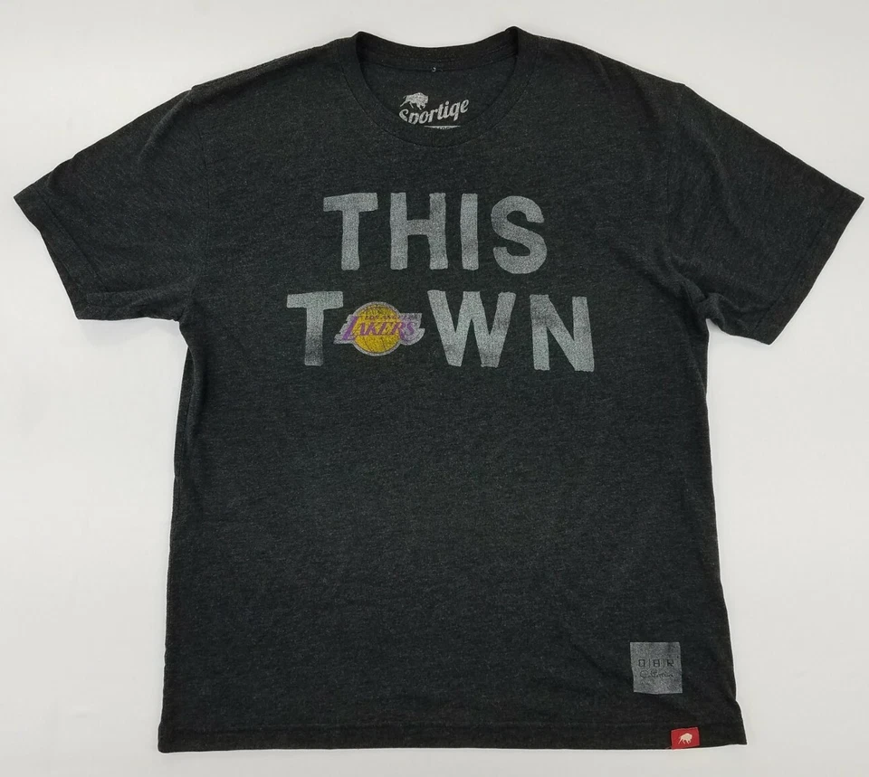 Los Angeles Lakers THIS TOWN NBA Men’s Graphic Tee Shirt Size L Gary B16 - Image 1 of 4