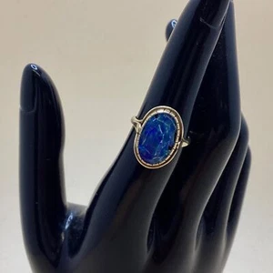 9kt Yellow Gold Opal-Like Stone Size K Ring Approx. 3.60g (J) MO#8760 - Picture 1 of 5