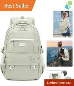 Waterproof 15.6'' Laptop Backpack for Teens and Women - 7 Pockets, Casual Use - Picture 1 of 11