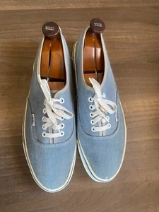 Vintage 80-90'S Vans denim blue canvas shoes,MADE IN USA Sz 13 - Picture 1 of 21