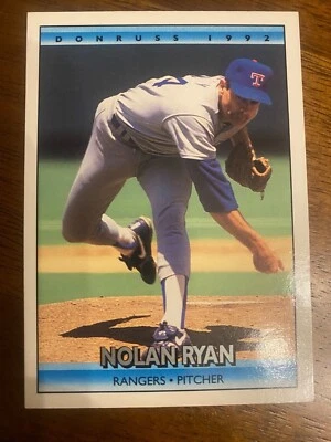 Donruss #707 1992 ultra raro Nolan Ryan sin punto después inc tarjeta de error   Foto 1 de 2