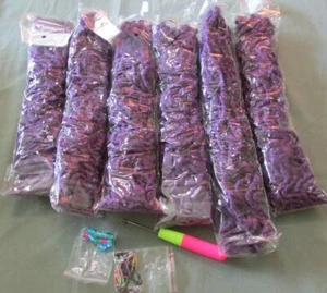 24 Inch Butterfly Locs Crochet Hair 6 Packs Purple Distressed Faux Locs Crochet - Picture 1 of 1