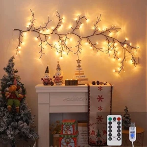96 LEDs USB Tree & Vine Light - 8 Modes Indoor/Outdoor Christmas Wall Nightlight - Picture 1 of 10
