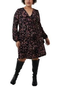 Ladies Curve Summer dress V Neck crossover side buckle Plus Size UK 18-22 New - Picture 1 of 14