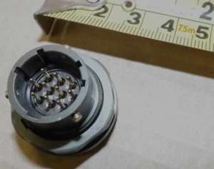 Amphenol 10 pin connector.Male.Panel mount.62GB50241210P.NIB - Picture 1 of 4