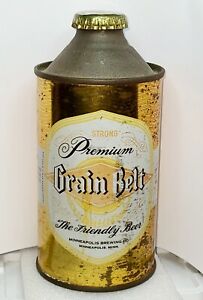 1940's IRTP GRAIN BELT STRONG MINNESOTA GOLD CONE TOP BEER CAN BOTTLE CAP CROWN