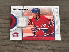 2007-08 Fleer Hot Prospects Materials Alex Kovalev #HM-AK Montreal Canadiens