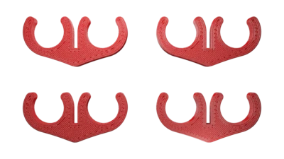 Separadores de cables de bujía de nailon rojo de 2 cables de 6 mm - Juego de 4 Foto 1 de 2