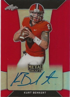 K4) 2018 Leaf Flash Kurt Benkert Red Refractor Prizm Auto Rookie RC 1/2 - Image 1 of 2
