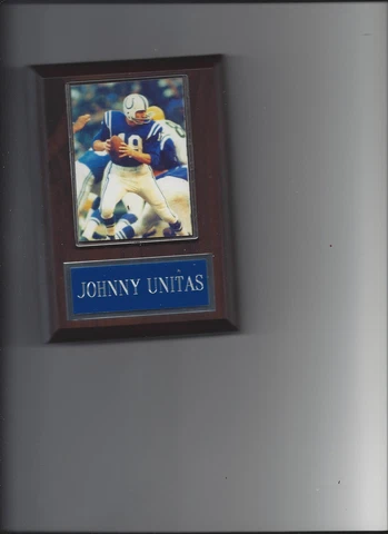 JOHNNY UNITAS PLAQUE BALTIMORE COLTS FOOTBALL NFL Cover