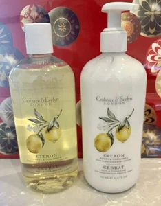 Crabtree & Evelyn CITRON HONEY CORIANDER🍋Body Lotion & Shower Gel 16.9oz🍋🍋NEW - Picture 1 of 2