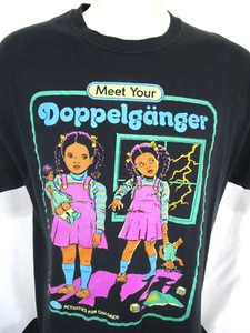 Meet Your Doppleganger Creepy Scary Black T Shirt Men XL - Picture 1 of 7