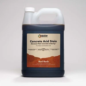 Concrete acid stain red, orange, terra cotta color 1 gallon Red Rock - Picture 1 of 6