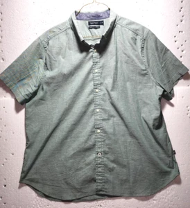 Camicia Nautica uomo XXL verde con bottoni colletto casual manica corta - Foto 1 di 12