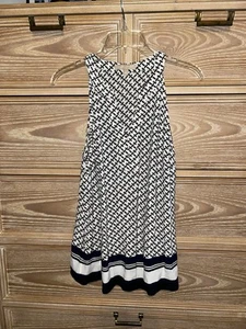 Blusa top senza maniche Banana Republic blu navy bianco taglia small usata in ottime condizioni - Foto 1 di 3