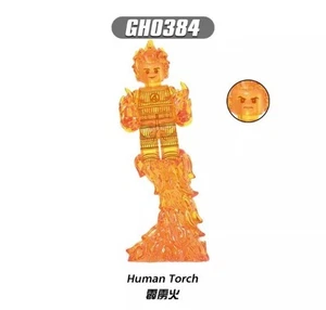 Custom Fantastic Four, Human Torch Minifigure, New/Mint - Picture 1 of 2