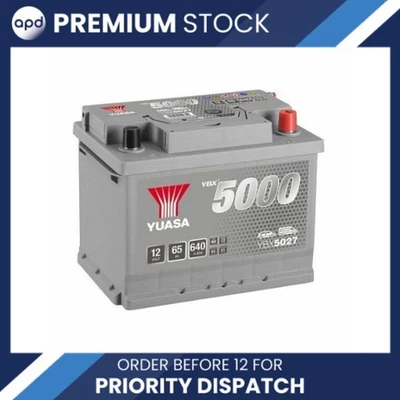 Yuasa Car Battery YBX5027 for MITSUBISHI SHOGUN PININ I H6W H7W 1999 to 06/2007 - Image 1 of 4