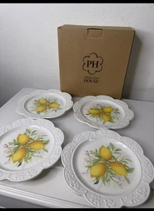 Princess House Marbella Limoncello Plates Set Of 4 Fast Shipping - Picture 1 of 7