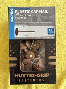 HUTTIG-GRIP BEFESTIGUNGEN runde Kappe Dachnägel 2 Zoll Ringschaft - Bild 1 von 1