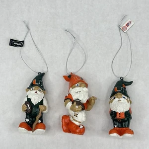 (3) University Miami Hurricanes 5" Keramik Wichtel Forever Sammlerstücke Ornamente - Bild 1 von 8
