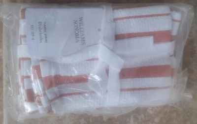 Brand New Williams Sonoma Super Absorbent Kitchen Towels 4-Pack Pumpkin Orange - Image 1 of 3