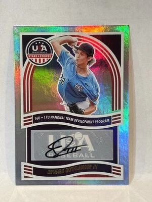 2024 Stars & Stripes USA Edward Rothlander III 16U/17U Team Holo Auto #NTS-ER - Image 1 of 4