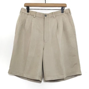 Ping Size 34 Pleated Front Khaki Golf Shorts 8" Inseam Tan Men - Picture 1 of 8