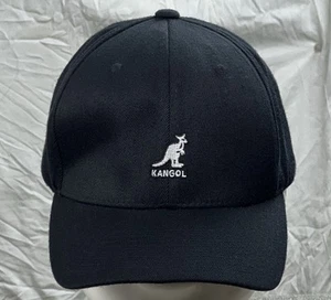 Kangol Hat Mens Large Extra Large L/XL Flex Fit Baseball Cap Wool Blend Black - Picture 1 of 8