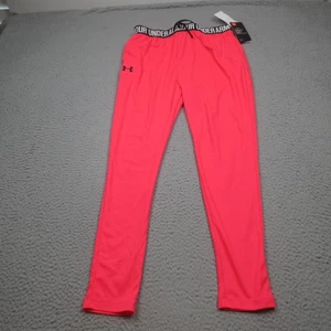 Under Armour Pants Girls YLG Pink Sweatpants Gym Activewear New - Picture 1 of 8