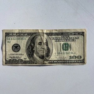 $100 Dollar Bill Print Error 1996 Front And Back Misalignment Off Center - Picture 1 of 10