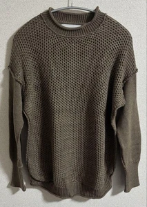 S.E.H. KELLY Boatneck Knit Sweater L Brown Cotton Made in UK w/Tag 100% Cotton - Picture 1 of 24