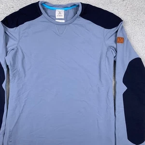 Kitsbow Front Range Merino Wool Sweatshirt Mens XS Blue Cycling Padded Outdoor - Picture 1 of 15