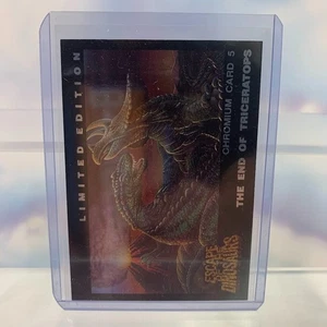 1999 Escape Of The Dinosaurs Chromium Card 5 The End Of Triceratops - Picture 1 of 2